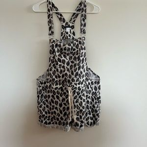 Cheetah print comfort overalls